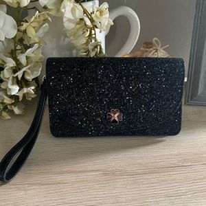 Kate Spade ♠️ Black Sparkle Wristlet *NEW*